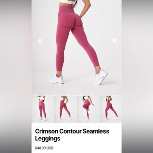 NVGTN Crimson Contour Seamless Leggings